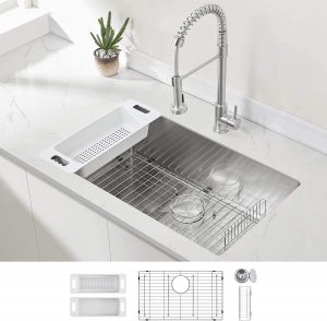 Modena 32-inch Undermount Stainless Steel Single Bowl Kitchen Sink